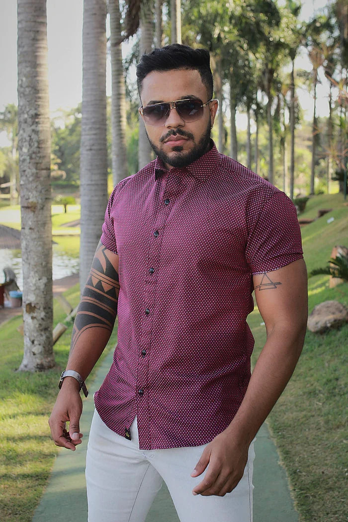 Camisa Slim Fit estampas Algodão Premium