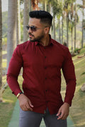 Camisa slim fit  manga longa -  cores