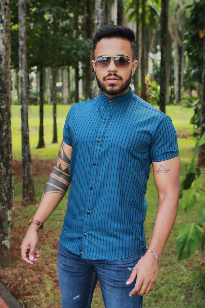 Camisa Slim Fit   Gola Padre